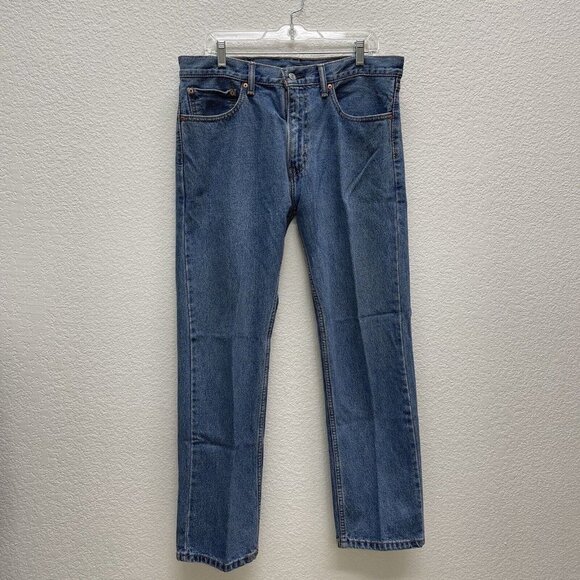 Levi's 505 Men's Size 34x30 Regular Fit Straight Leg Denim Blue Jeans Pants EUC